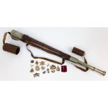 A Four-Drawer Telescope Made by Heath and Co - Makers to the Royal Navy. In leather case - 67cm.