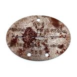 A WW2 German Prinz Eugen 7th SS Volunteer Mountain Division Dog Tag.