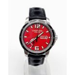 A CHOPARD COMPETITOR GENTS WRIST WATCH AS NEW CONDITION, COMES IN ORINAL BOX WITH PAPERS. WITH