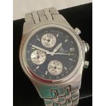 BROOKS and BENTLEY CHRONOGRAPH 089520A TACHYMETER,Multi dial model having mid blue face with