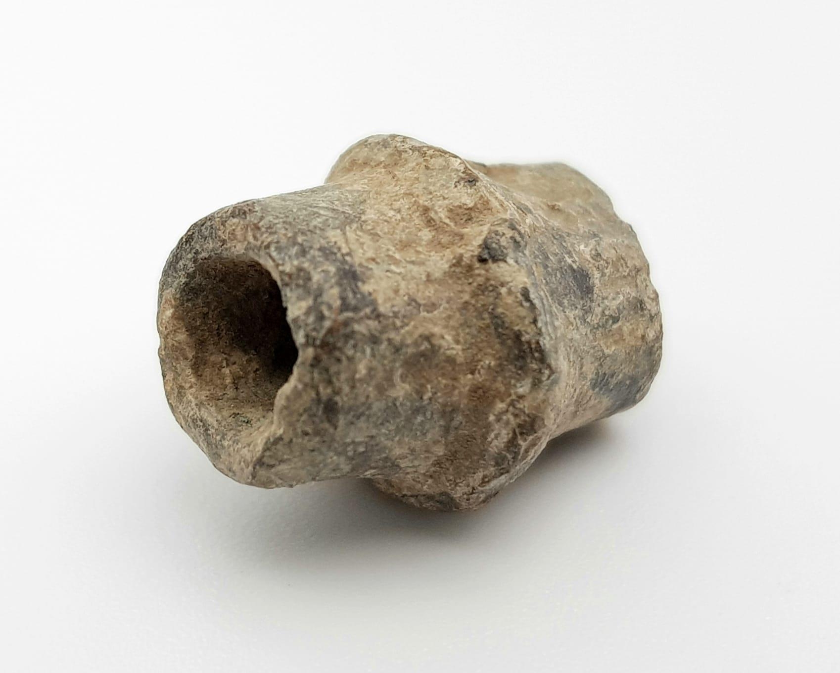 Ancient Roman Lead Spindle Whorl 1 - 3rd Century AD DIMENSION: 8mm x 13mm WEIGHT: 5.6g MATERIAL: - Image 2 of 3