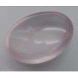 24.65ct natural rose quartz oval cabochon, with GLI certificate