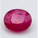 A 4.750ct Natural Ruby (Pinkish Red) in the Oval Mix Shape. Come with GLI Certificate