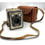 A Vintage Kodak Model D Brownie in Original Case. A/F