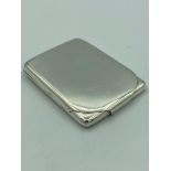 Antique SILVER MATCHBOOK CASE having clear Hallmark for COHEN & CHARLES Birmingham 1925. Hinge and