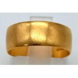 A 22K Yellow Gold Band Ring. Size J 1/2. 3.32g