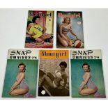 Five 1950s Vintage Adult Booklets: Three of The Showgirl and Two of Snap Omnibus. A/F