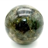 An Immense 2.78 Kilo Labradorite Gemstone Globe. 40cm circumference. According to some sources it