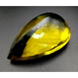 A 183.65ct Mixed Cut Lemon Quartz. Pear Shape. IGL&I Certified.