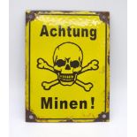 A WW2 German Mine Field Sign.