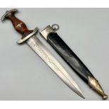 A 3rd Reich Early N.S.K.K. Dagger. Maker: S.M.F. (Seated King) No. 7 on the McGarr list 10 being the