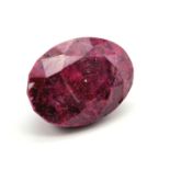 A 657ct Natural Mixed Oval Cut Ruby. Comes with a certificate.
