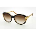 LOUIS VUITTON Sunglasses. Cat Eye Brown/Cream. Style No. Z0487W. Comes with the Original Dustbag and