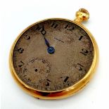 An Antique 18K Yellow Gold Pocket Watch. In need of repair so as found. 46.4g total weight.