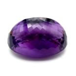 A Natural Purple Amethyst in Oval Faceted. Total 69.69ct 28.80 x 22.00 x 16.75mm. Come with AIG