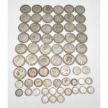 A Job Lot of Pre 1947 UK Silver Coins. Please see photos for conditions. 470g total weight.