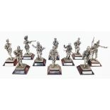 Set of 10 Pewter Soldiers through the Ages.