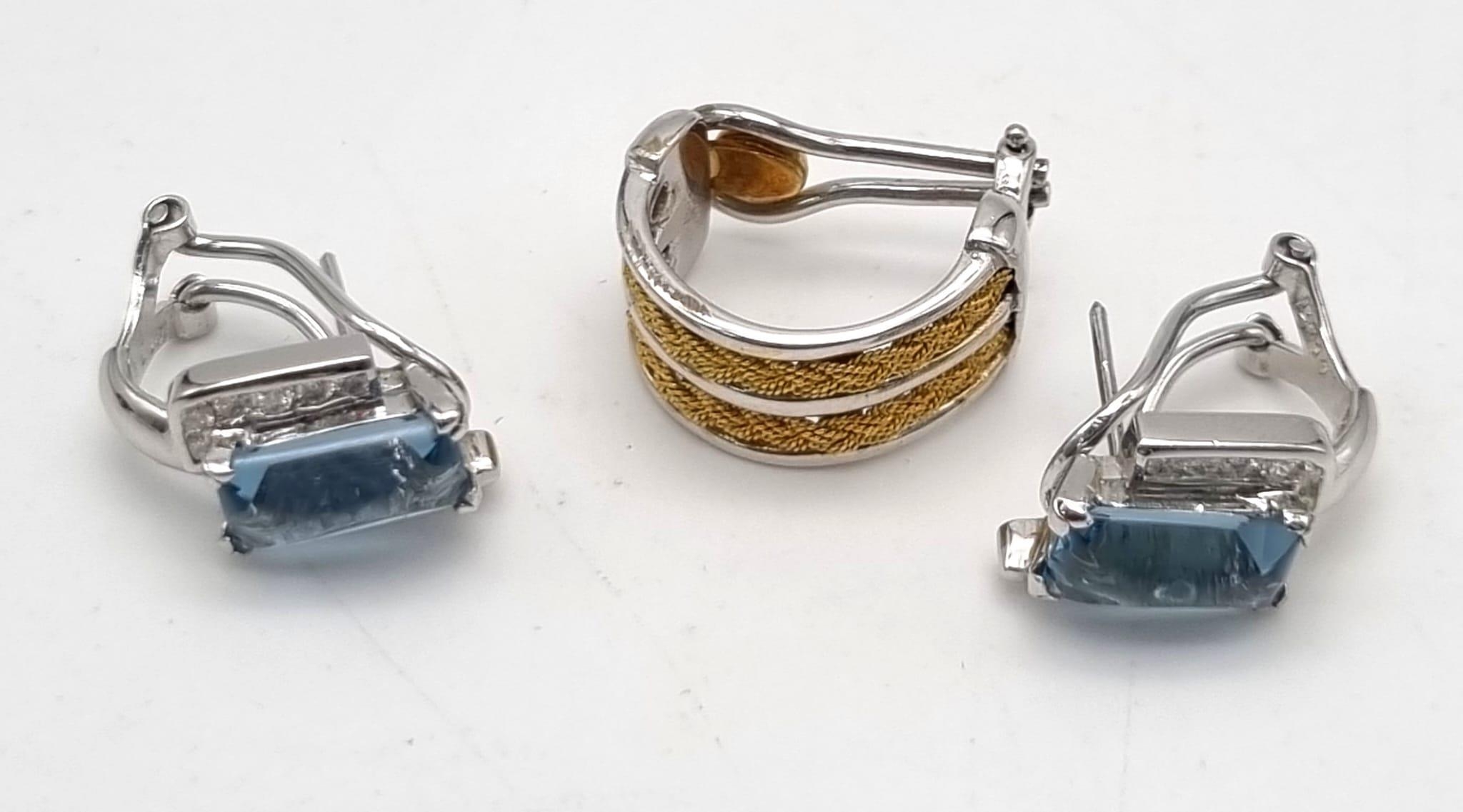A Mixed Gold Lot to Include: 18K Gold - 2 x set of cufflinks and 3 x burtons, 1 solo earring and a - Image 6 of 12