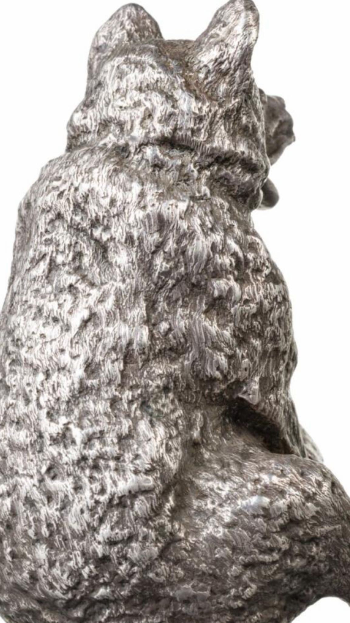 A stunning 20th century Russian huge silver bear statue sculpture Finely carved coat set with ruby - Image 7 of 9
