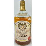 A Vintage Bottle of Slaintheva Scotch Whiskey, A Huge 66 2/3 FL OZ. Personalised Label to D. Walker.