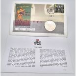 Excellent Condition Home Guard Great Britain at War First Day Cover One Crown Coin and Stamp Dated