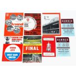 A Selection of Vintage Football Programmes. Includes West Ham, Walton and Hersham and Arsenal.