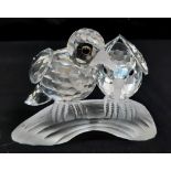 A Swarovski Crystal 1989 Limited Edition Turtledoves Figure. 9cm length. In original box with