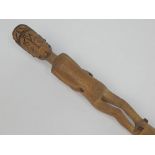 A Vintage African Tribal Decorative Walking Stick. 81cm