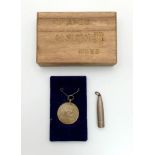 JAPANESE SHOOTING MEDAL PLUS WINNERS BULLET PENDANT DATED 1928