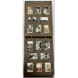 An Antique Large Brown Photo Album Containing 187 Black and White Sepia Prints of Various Scenes and