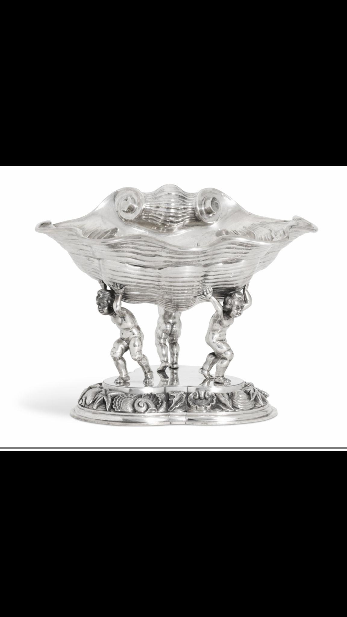 An Italian 20th century large solid silver bowl c1940. Weight 3165 grams heavy 26cm height 24cm - Image 16 of 17