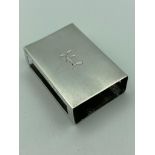 Vintage SILVER MATCHBOX cover in excellent condition having monogram to top.