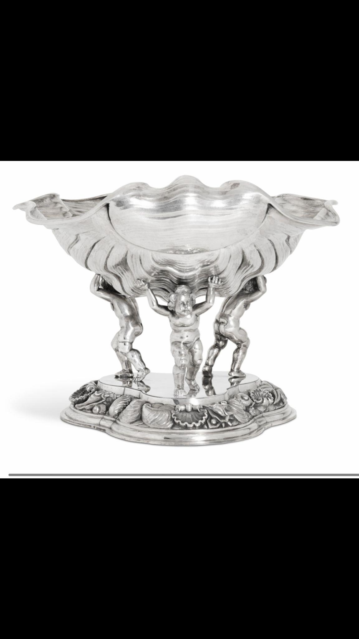 An Italian 20th century large solid silver bowl c1940. Weight 3165 grams heavy 26cm height 24cm - Image 17 of 17