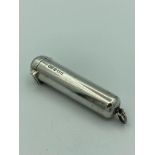 Antique SILVER CHEROOT HOLDER CASE with a clear hallmark for William Turner Birmingham 1900. Opens