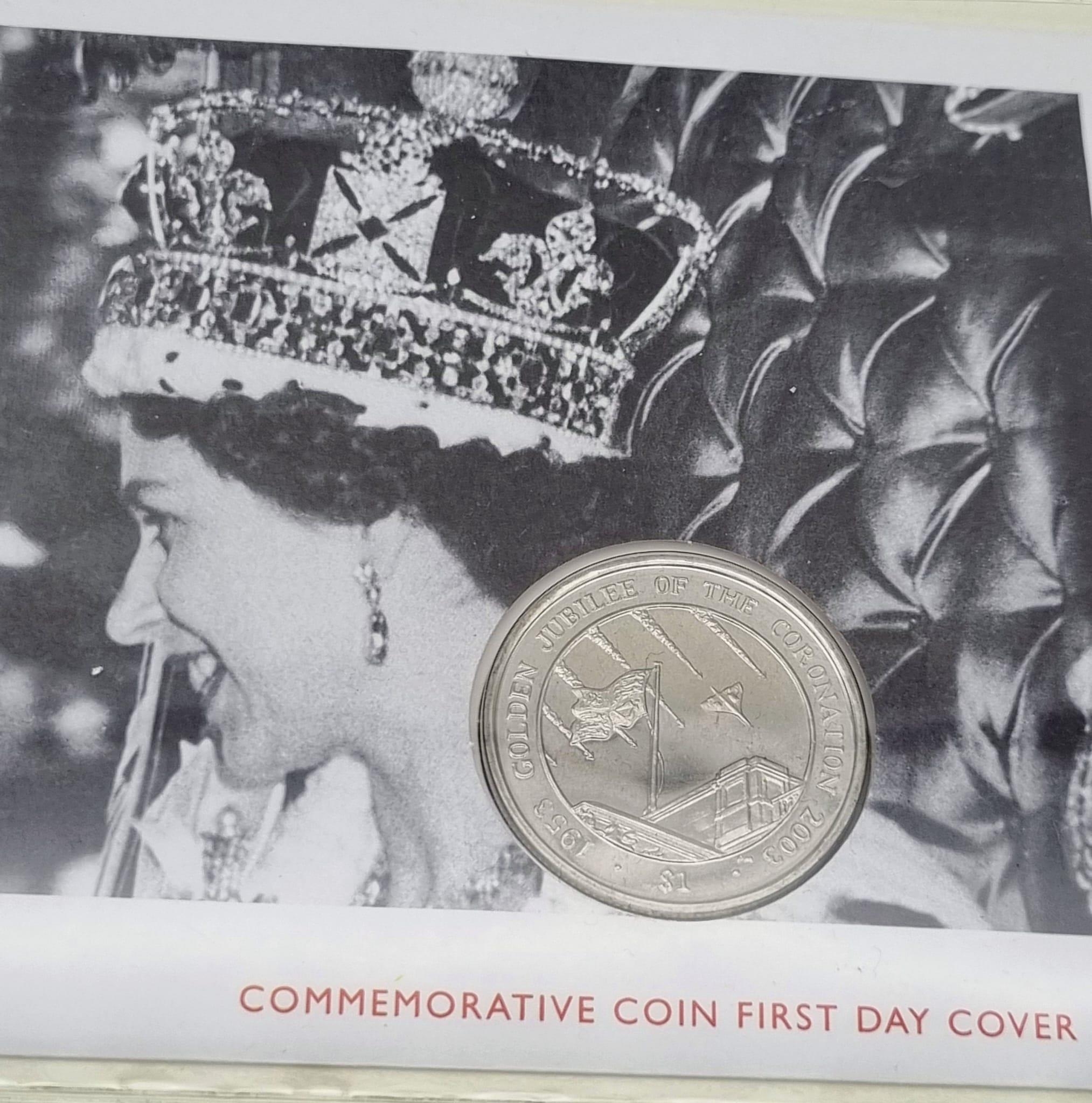 Excellent Condition Parcel of Two Commemorative First Day Cover One Crown Coins and Stamps Marking - Image 2 of 8