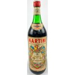 A Vintage 1.5 Litre Bottle of Martini Rosso Vermouth.