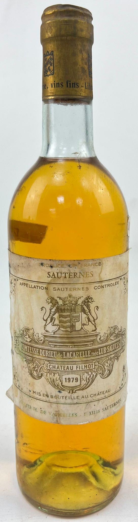 A Bottle of 1979 Sauternes - Chateau Filhot.