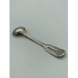 Antique SILVER WILLIAM IV condiment/mustard spoon having clear Hallmark for Jonathan Hayne London