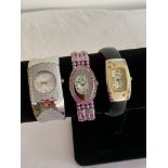 3 x ladies attractive Quartz BRACELET WATCHES to include Marco Roma,Mira and Marks and Spencer.