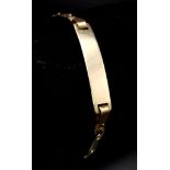 A 14K Yellow Gold Identity Bracelet - If your name is Christian or you are a Christian it's your