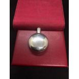 Antique Victorian miniature solid silver Hip flask London 1896 by Sampson Morden Condition good 6.