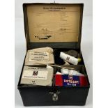 WW2 German Luftshutz (Air Raid Police) Small First Aid Box with Contents.