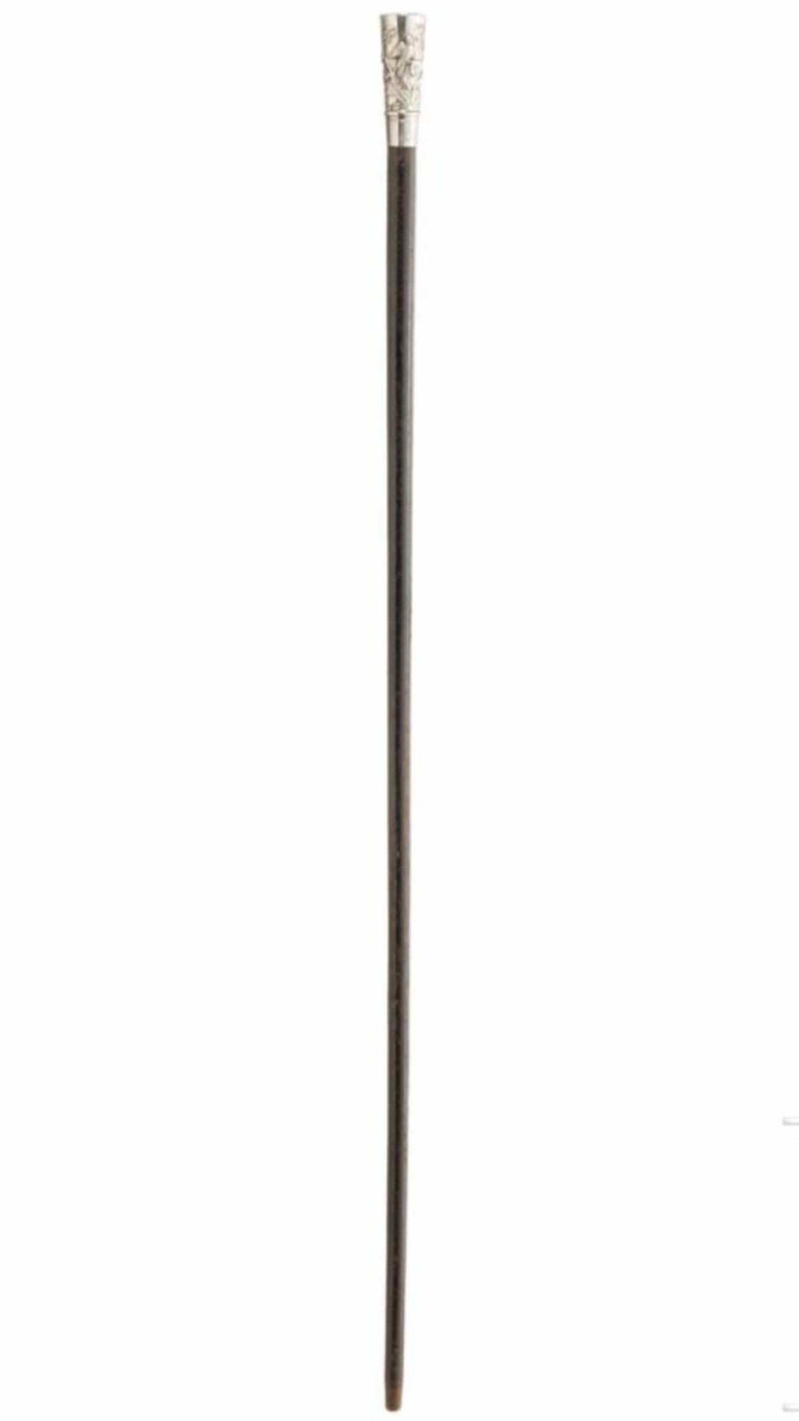A 20th century Russian silver walking stick / cane stick 84 master PO” ? Possibly good maker . St - Image 6 of 7