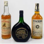 A Trio Selection of Whiskey. Teachers, Famous Grouse and Herrenbrand.