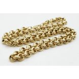 A 9K Yellow Gold Circle-Link Chain. 48cm. 16.65g.