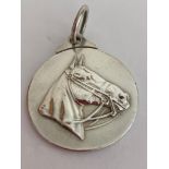 Beautiful vintage Mappin and Webb SILVER MEDAL,Having horses head in profile presented at the 1930