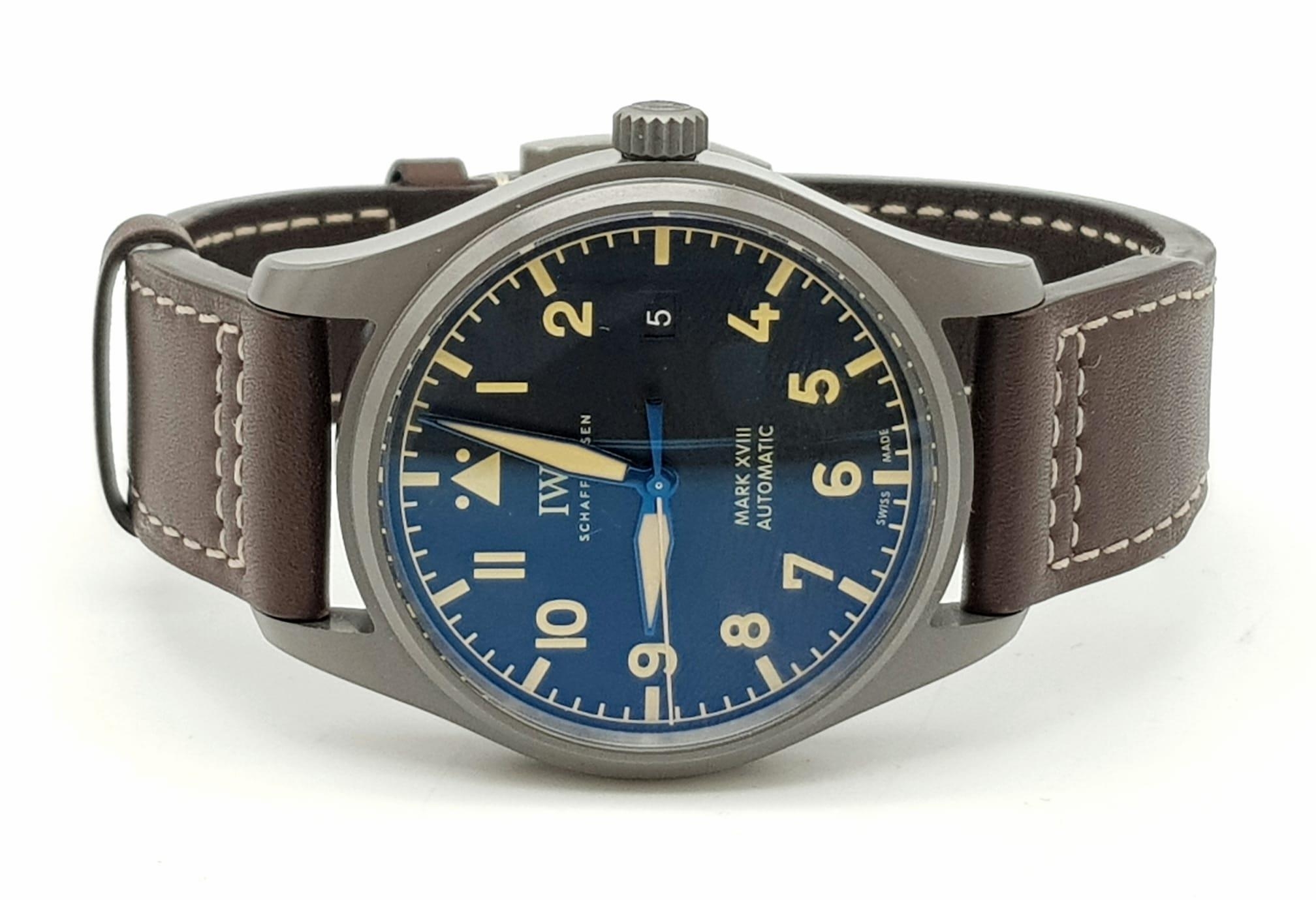 An IWC Automatic Mark XVIII Gents watch. Brown calfskin strap. Ceramic case - 41mm. With papers - Image 5 of 7