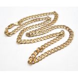 A Chunky 9k Yellow Gold Curb Link Chain. 80cm. 61.9g. Ref: 5-215.