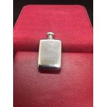 Sterling solid silver Birmingham hallmarks miniature hip flask 6cm BY 3.5 cm
