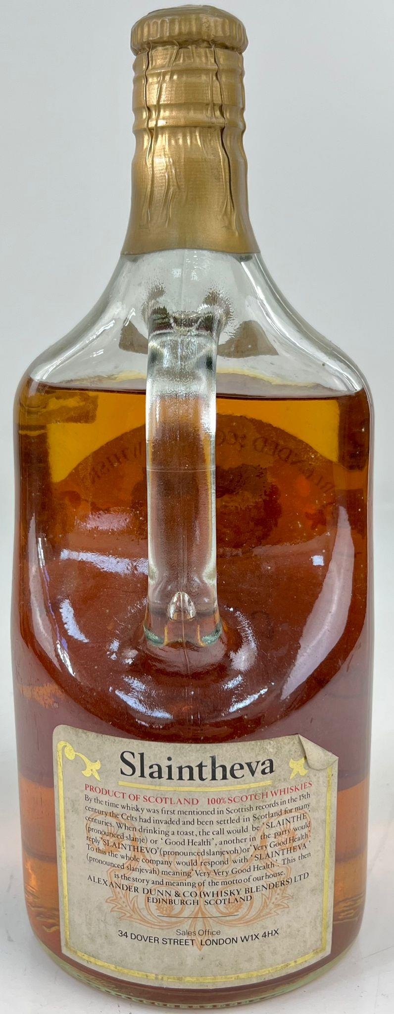 A Vintage Bottle of Slaintheva Scotch Whiskey, A Huge 66 2/3 FL OZ. Personalised Label to D. Walker. - Image 3 of 5